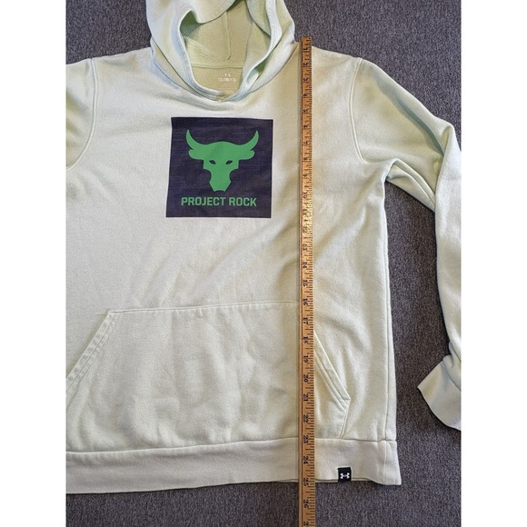 Under Armour Boys Project Rock Rival Fleece Hoodie Youth XL Green 1373628 - Picture 6 of 12